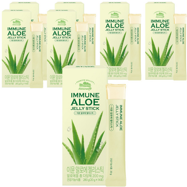 네추럴라이즈 이뮨 알로에 젤리스틱, 280g, 7개