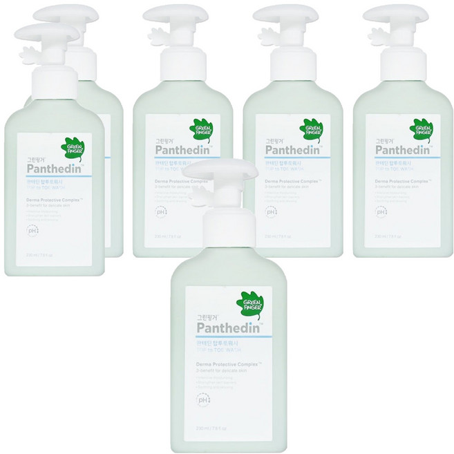 그린핑거 판테딘 탑투토 워시, 6개, 230ml