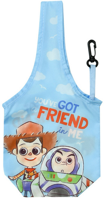 TOY STORY 玩具總動員 胡迪巴斯 輕便手提飲料袋 ca625-12, 藍色, 1個