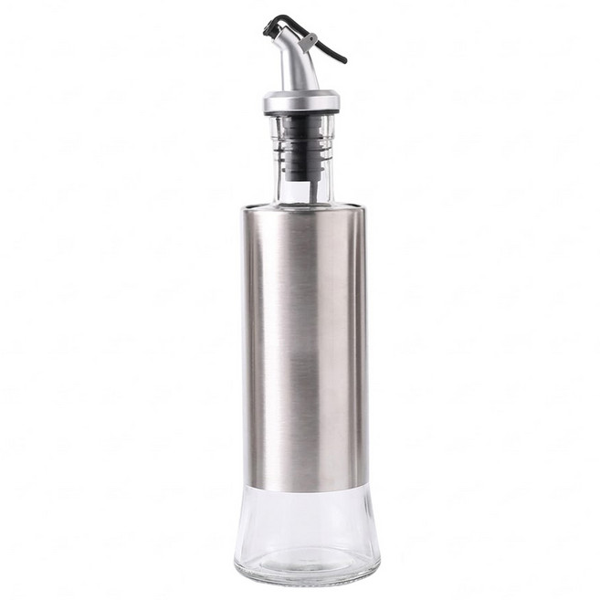 透明不鏽鋼玻璃調味瓶/油瓶 普通款, 300ml, 1個