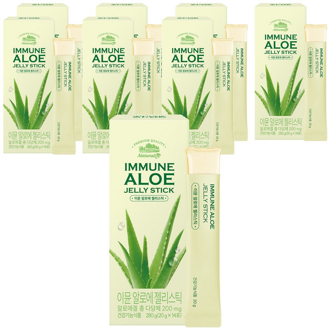 네추럴라이즈 이뮨 알로에 젤리스틱, 280g, 8개