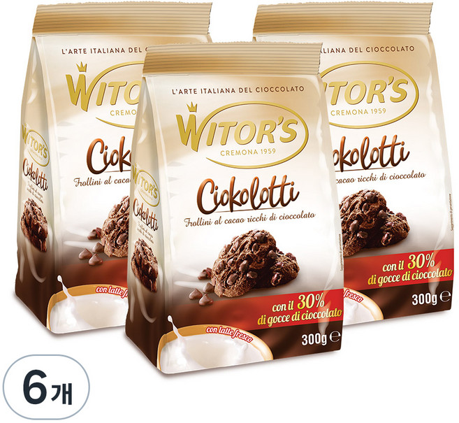 위토스 치코로띠 카카오 쿠키, 300g, 6개