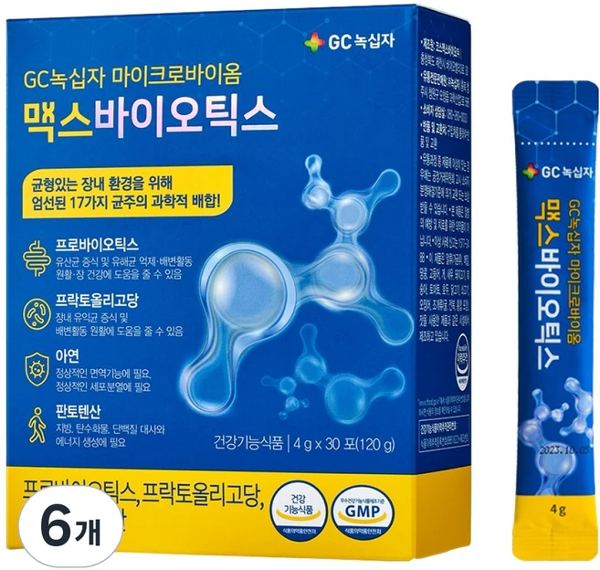 GC녹십자 마이크로바이옴 맥스바이오틱스, 120g, 6개 - 쿠팡