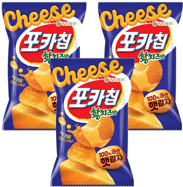 포카칩 오리온 황치즈, 60g, 3개