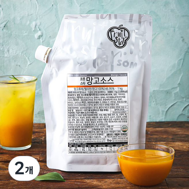 프룻스타 망고 소스, 1kg, 2개