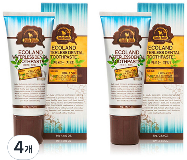 부들부들 반려동물 바르는 치약, 80g, 4개