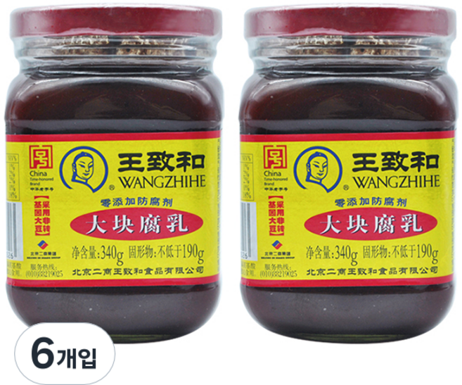 왕즈허 대괴부유 소스, 340g, 6개