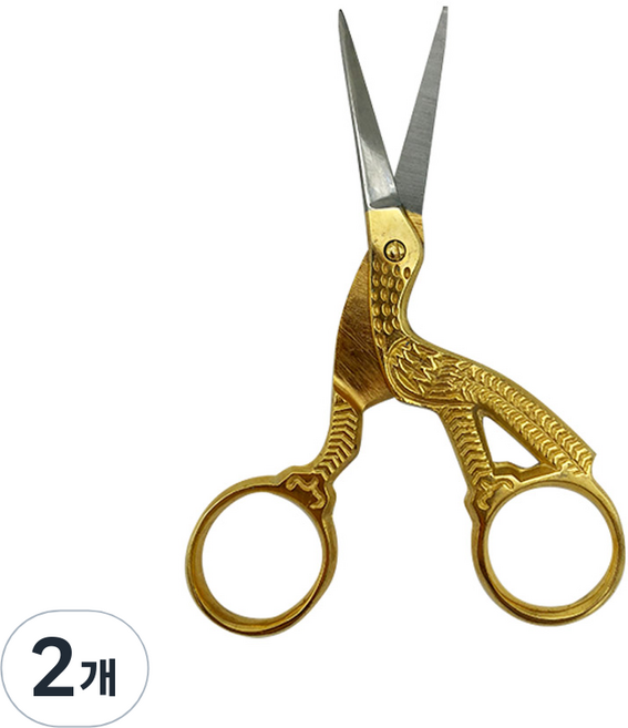 네일퀸 실크 골드 학가위, 혼합 색상, 2개