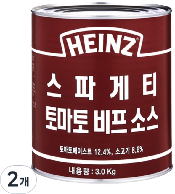 하인즈 스파게티 토마토비프소스, 3kg, 2개