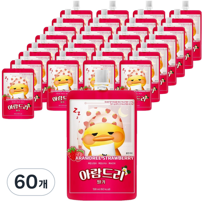 아람농장 아람드리 딸기, 60개, 138ml