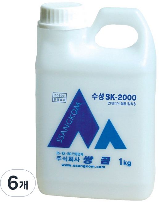 쌍곰 인테리어 필름 접착용 수성 SK-2000, 6개