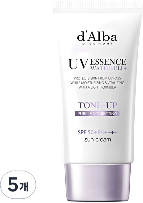 달바 워터풀 퍼플 톤업 선크림 SPF50+ PA++++, 50ml, 5개