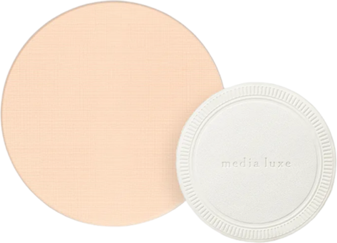 media 媚點 台灣公司貨 裸光細緻蜜粉餅 僅販售蕊芯, 透明, 1個