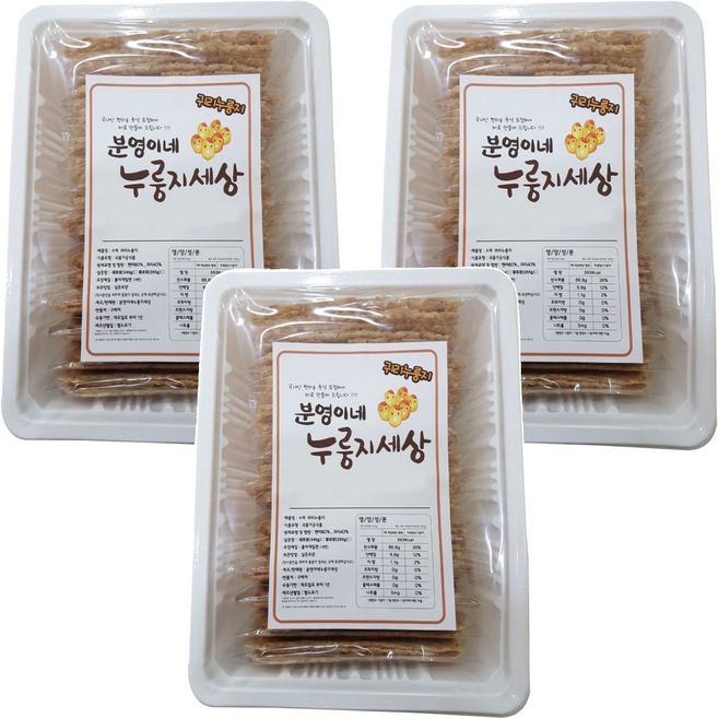 분영이네 누룽지세상 귀리누룽지, 250g, 3개