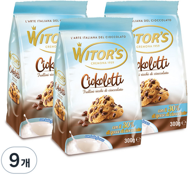 위토스 치코로띠 밀크 쿠키, 300g, 9개