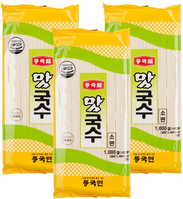 풍국면 맛국수 소면, 1kg, 3개