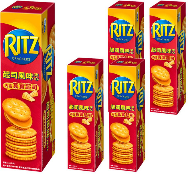 RITZ 麗滋 起士三明治, 118g, 5盒