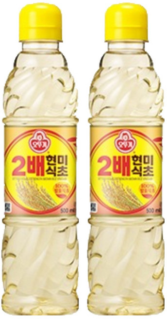 오뚜기 2배 현미식초, 500ml, 2개