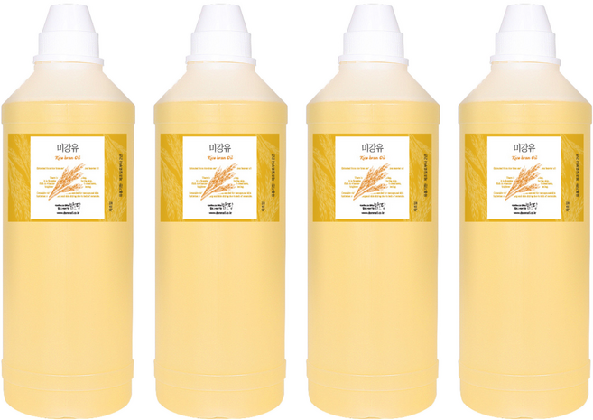 맑을담 미강유 오일, 1L, 4개