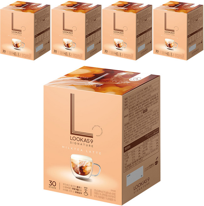 LOOKAS9 烏瓦紅茶拿鐵沖泡飲隨身包, 17.5g, 30條, 5盒