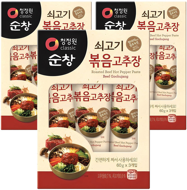 청정원순창 쇠고기 볶음고추장, 60g, 9개