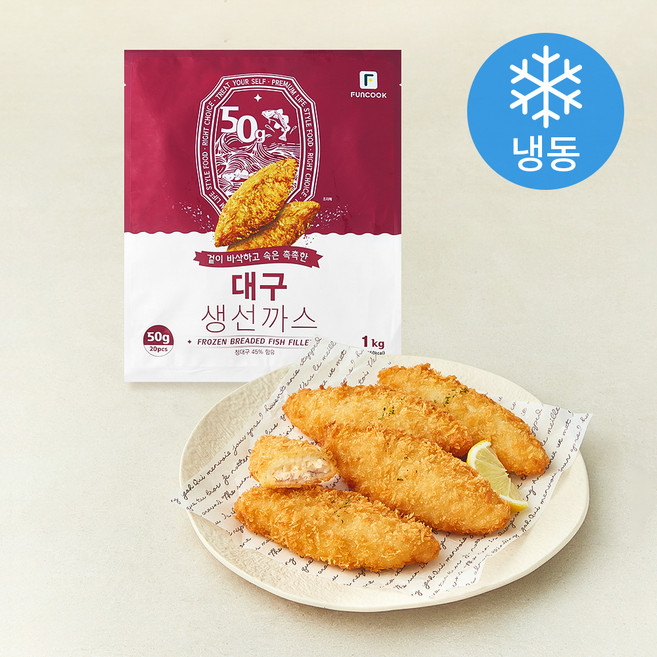 대구생선까스 (냉동), 1kg, 1개