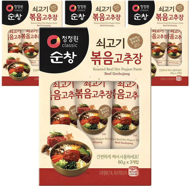 청정원순창 쇠고기 볶음 고추장, 60g, 12개