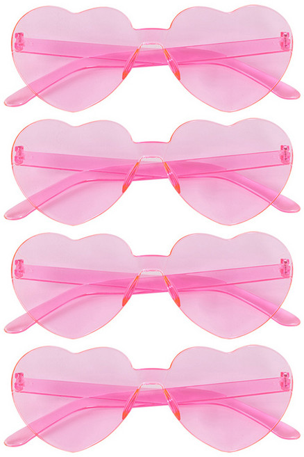 조이파티 셀카 파티 안경, 하트핑크, 4개