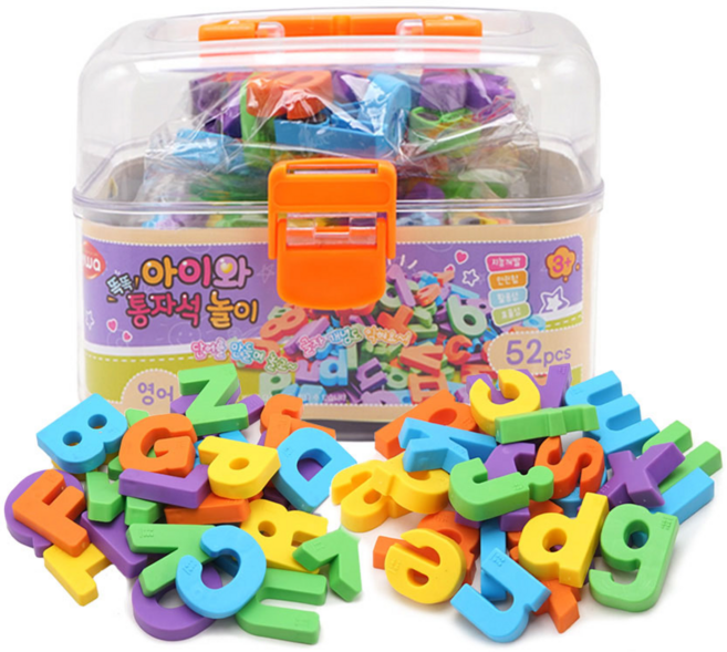 아이와 똑똑 통자석 놀이 영어, 1세트, 52피스
