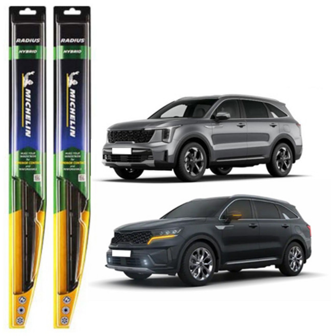 미쉐린 라디우스 하이브리드 와이퍼 운전석 + 조수석 세트, 기아 쏘렌토 4세대 MQ4 2020년