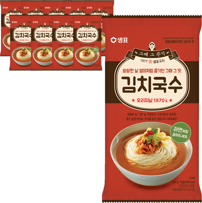 샘표 김치국수, 101g, 10개