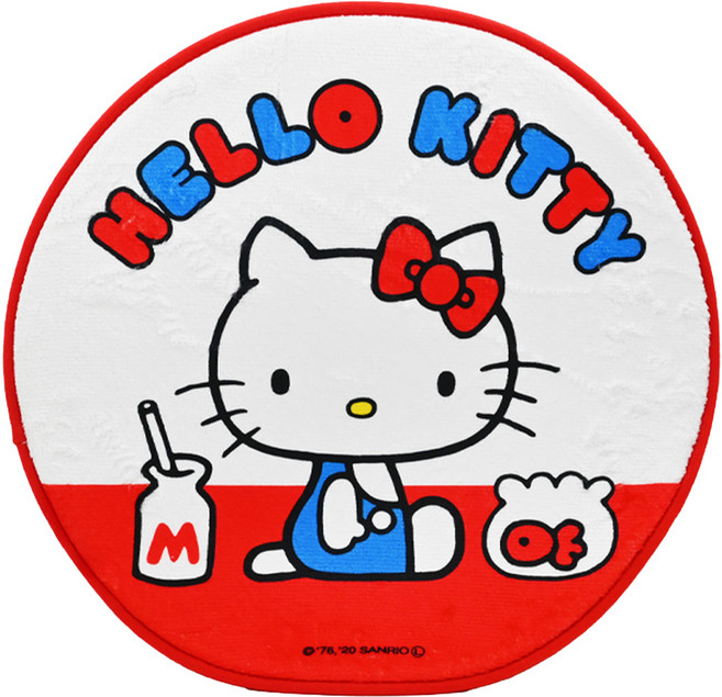 Skater 圓型止滑地墊 羊毛材質, Hello Kitty