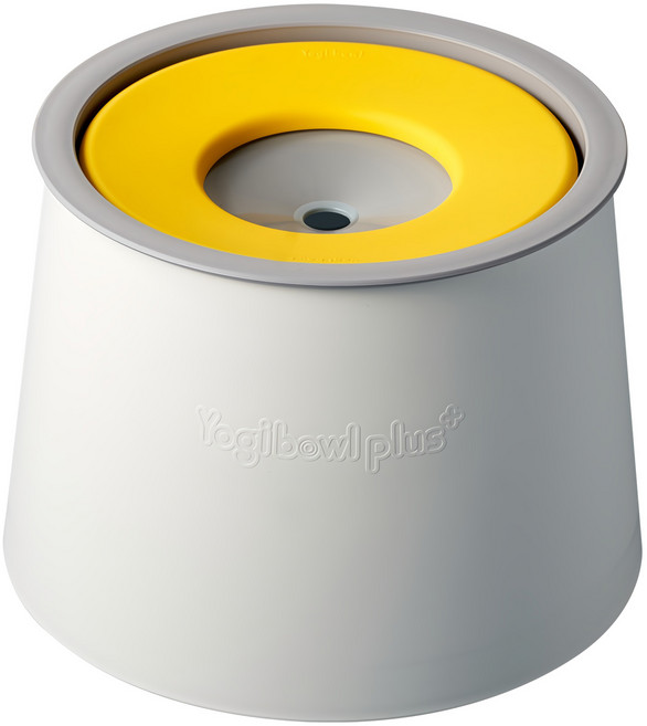요기펫 요기 스탠드 강아지 물그릇, 흰색 + 밝은회색 + 노란색, 1개