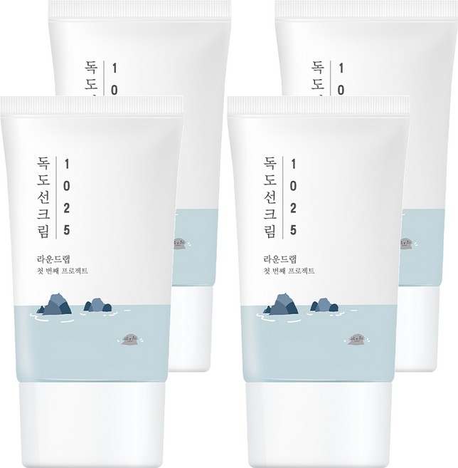 라운드랩 1025 독도 선크림 SPF 50+ PA++++, 50ml, 4개