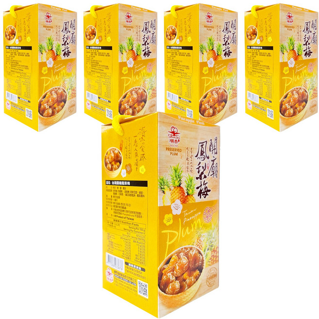 順泰 台灣關廟鳳梨梅, 400g, 5盒