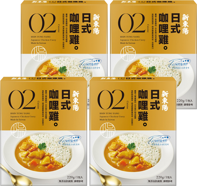 新東陽 日式咖哩雞, 220g, 4盒