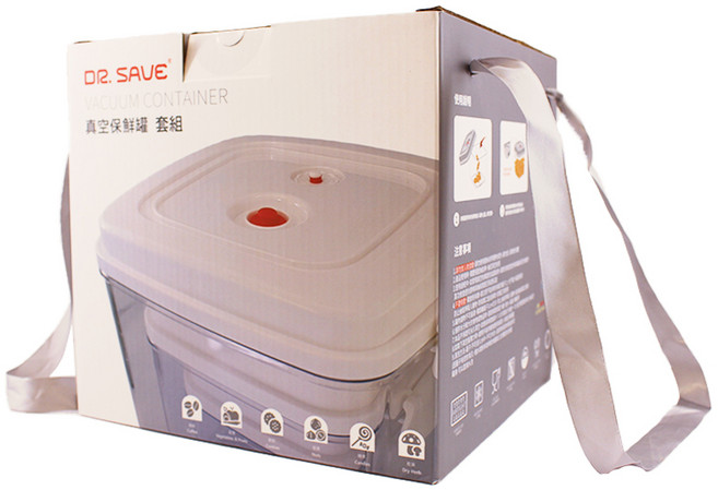 MODCON 摩肯 Dr.save真空保鮮罐3入組 附抽氣棒 3L + 1.4L + 0.5L, 4.9L, 1組
