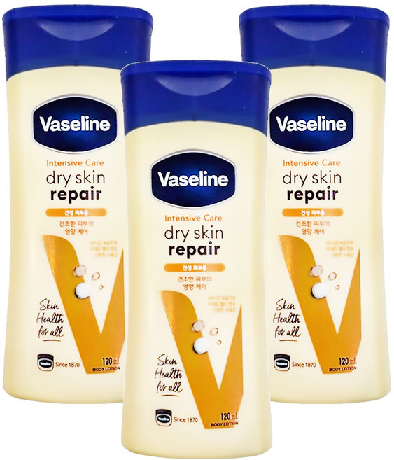 Vaseline 凡士林 深層修護潤膚露, 120ml, 3瓶