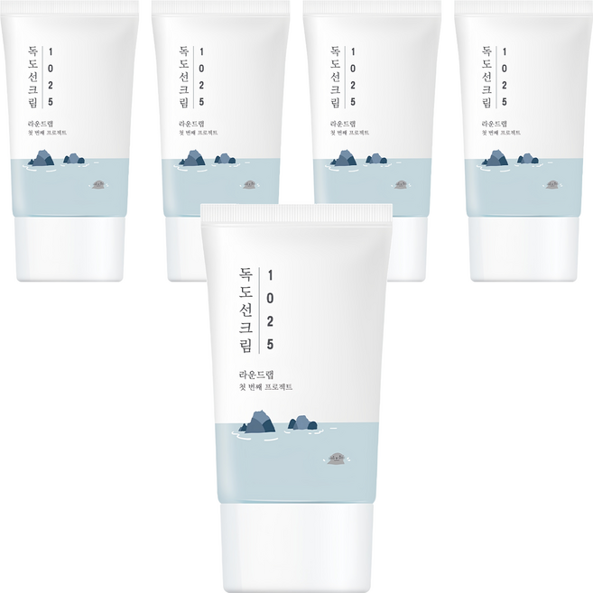 라운드랩 1025 독도 선크림 SPF 50+ PA++++, 50ml, 5개