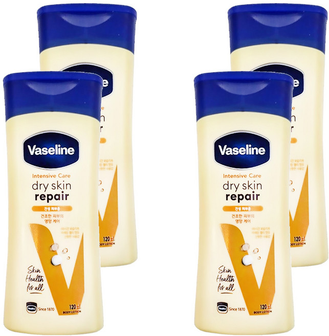 Vaseline 凡士林 深層修護潤膚露, 120ml, 4瓶