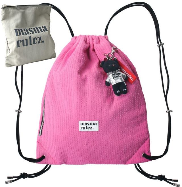 마스마룰즈 여성용 짐색 스트링백 + 파우치 세트