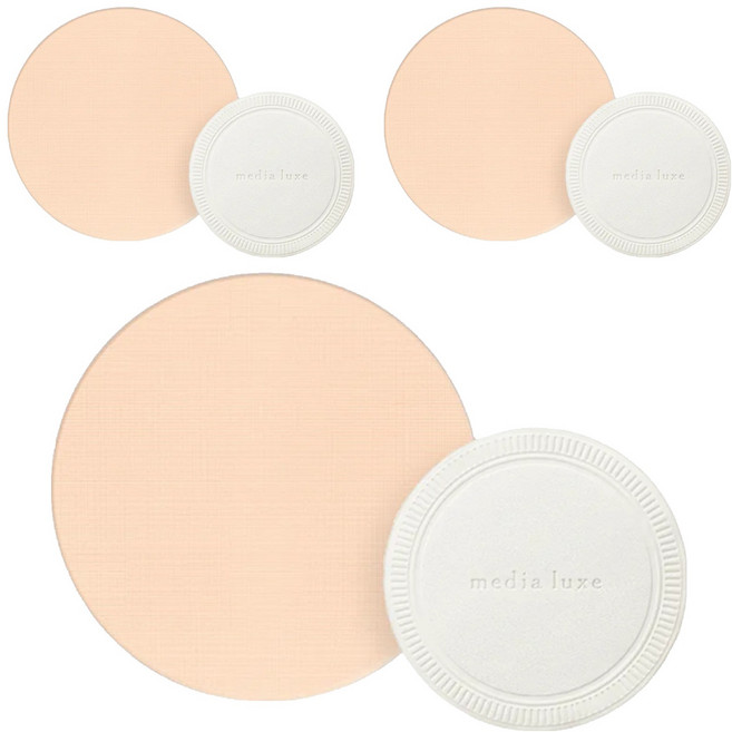 media 媚點 台灣公司貨 裸光細緻蜜粉餅 僅販售蕊芯, 透明, 3個