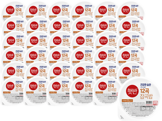 햇반 12곡밥, 210g, 36개