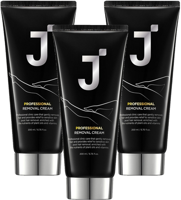 제이숲 프로페셔널 셀프 제모크림 바디용 그린티 향, 200ml, 3개