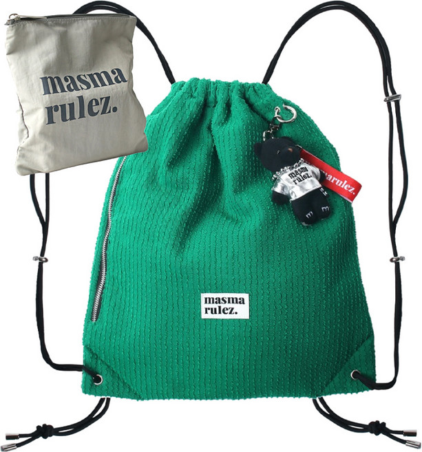 마스마룰즈 여성용 짐색 스트링백 + 파우치 세트