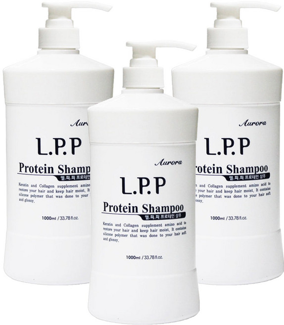 오로라 LPP 프로테인 한방 샴푸, 1L, 3개