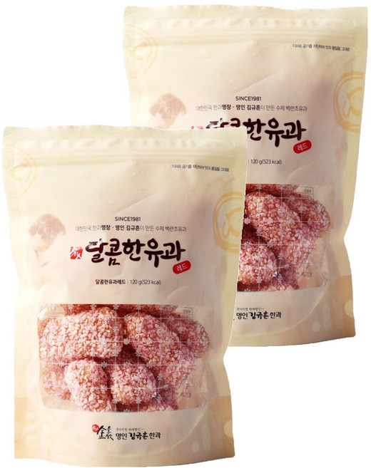 김규흔한과 달콤한유과 레드, 120g, 2개