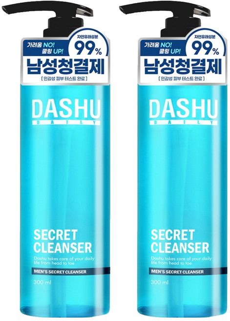 다슈 데일리 비타플렉스 남성청결제, 300ml, 2개