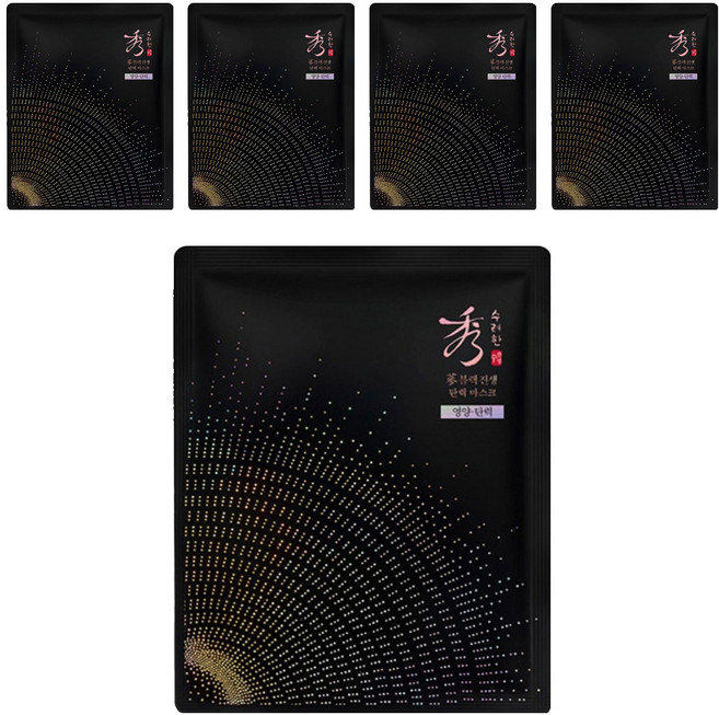 수려한 블랙 진생 탄력 마스크 33ml, 1개입, 5개