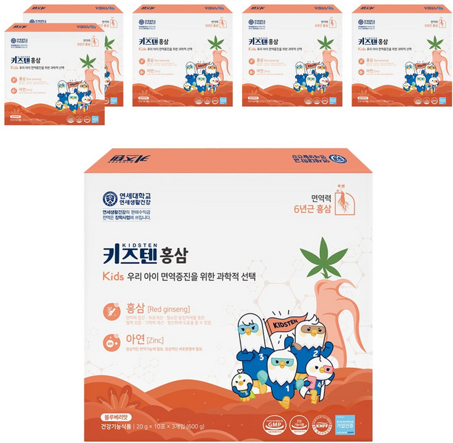 키즈텐 홍삼, 600g, 6개